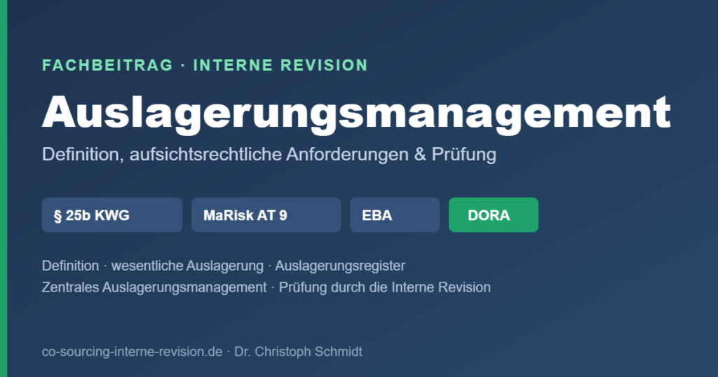 Auslagerungsmanagement § 25b KWG MaRisk AT 9